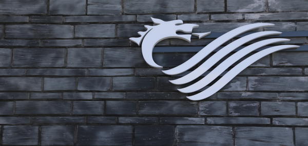 Dragon on a slate wall